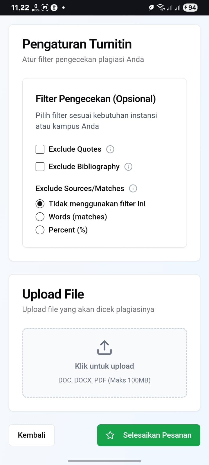 Choose Filter Mobile